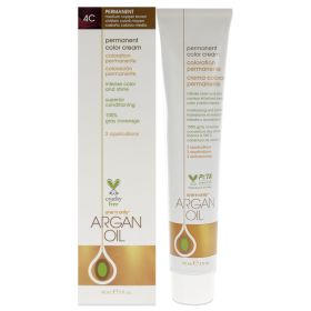 Argan Oil Permanent Color Cream - 4C Medium Copper Brown by One n Only for Unisex - 3 oz Hair Color