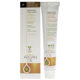 Argan Oil Permanent Color Cream - 4T Medium Tobacoo Brown by One n Only for Unisex - 3 oz Hair Color