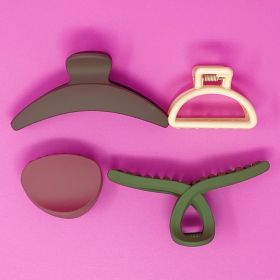 Hand Picked Everyday Hair Claw Set (Color: Olive)